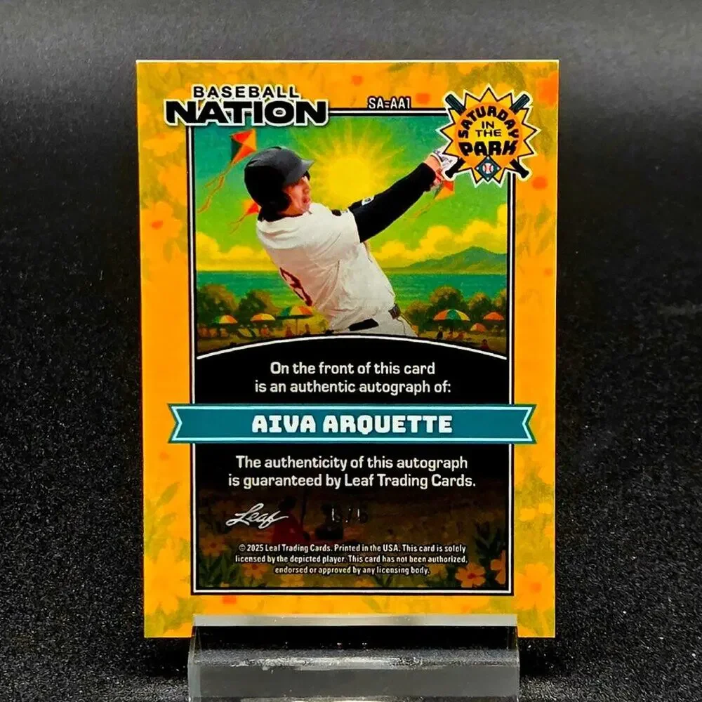 2025 Aiva Arquette 6/6 Auto Saturday in the Park Miami Marlins Top Prospect - Picture 3 of 3